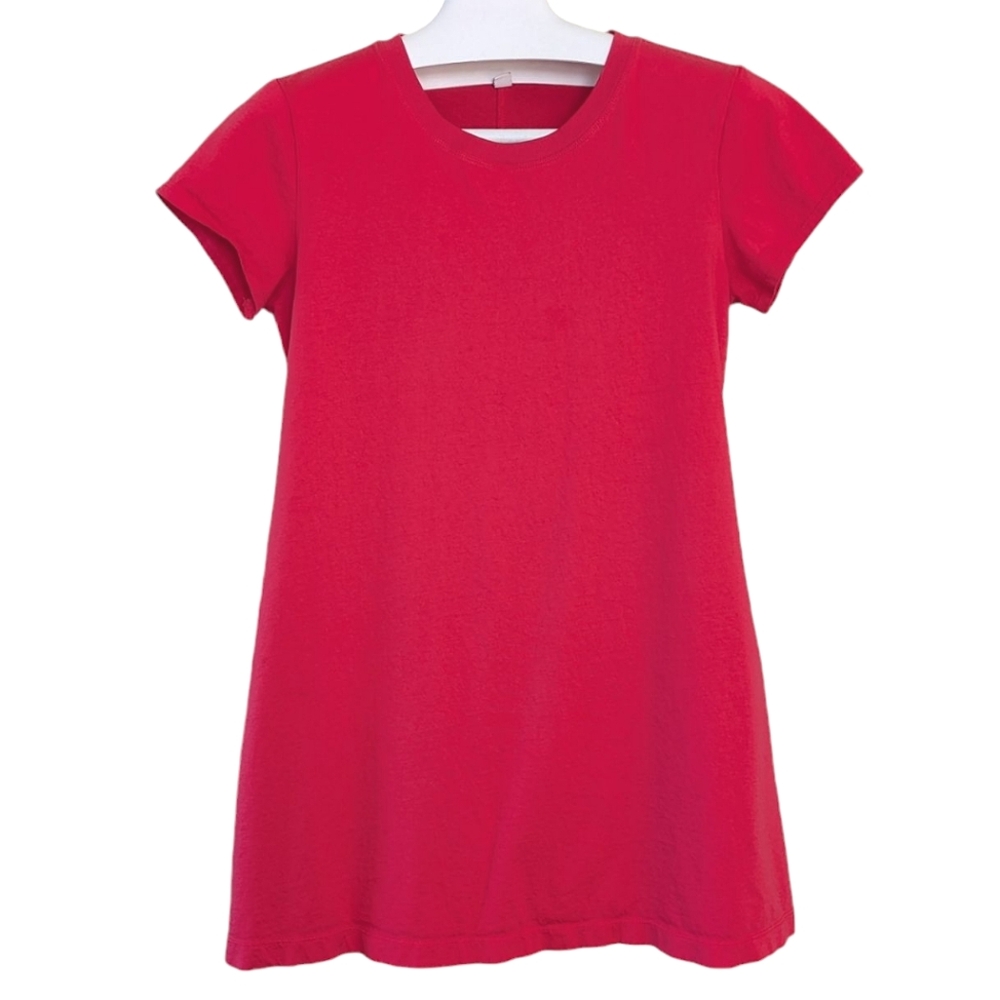 Uniqlo bright pink short-sleeve mini dress